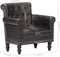 vidaXL Fauteuil echt geitenleer zwart