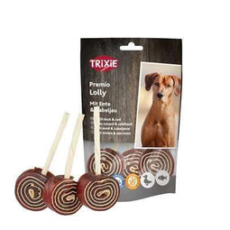 Trixie Premio Lolly - Hondensnack Eend En Kabeljauw - Runderhuid Stokje - 80 gr