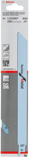 Bosch S 1122 EF - Reciprozaagblad - Flexibel voor metaal - 225 mm (1 stuk)