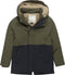 Tumble 'N Dry Derby - Winterjas Jongens - Wind- en waterproof - Legergroen-donkerblauw
