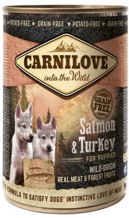 6x400 gr Carnilove dog blik zalm / kalkoen voor puppies hondenvoer