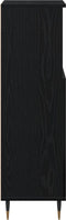 vidaXL - Badkamerkast - Zwart - Eiken - 30x30x100 - cm - Houtmateriaal