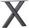 WOOOD Tablo Industrial X-poot 1 stuks - Metaal - Zwart - 72x79x10