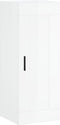 vidaXL - Wandkast - 34,5x34x90 - cm - bewerkt - hout - hoogglans - wit