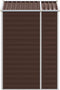 vidaXL - Tuinschuur - 191x130x198 - cm - gegalvaniseerd - staal - bruin