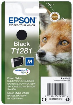 Epson T1281 - Inktcartridge - Origineel - Zwart