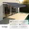 tectake® Ornella - Zonnescherm met Knikarm - 300 x 250 cm - Waterafstotend - Donkergrijs