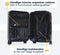 Pathsail® Handbagage Koffer - 40L - Lichtgewicht - TSA slot & 360 graden spinner wielen - Zwart