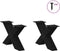 vidaXL - Salontafelpoten - 2 - st - X-vormig - 60x(30-31) - cm - staal - zwart