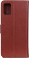 Hoesje Met Pasjeshouder Geschikt voor Oppo A92 / A72 / A52 - Basic Litchi Bookcase - Bruin