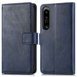 iMoshion Hoesje Geschikt voor Sony Xperia 1 IV Hoesje Met Pasjeshouder - iMoshion Luxe Bookcase - Donkerblauw