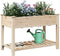 vidaXL - Tuinplantbak - met - Roosters - 115x59x76 - cm - van - Massief - Grenenhout