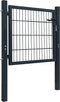 vidaXL - Poort - dubbelstaafmat - (enkel) - 106x230 - cm - antracietgrijs