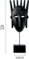 Afrikaans Masker Ornament Pakket X2 - 18X5XH48CM - Hout - Decoratie - 2 stuks - Sierstuk - Cadeau voor man - Cadeau voor vrouw - Kerstcadeau