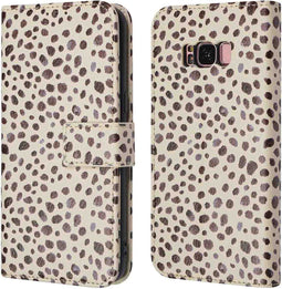 iMoshion Hoesje Geschikt voor Samsung Galaxy S8 Hoesje Met Pasjeshouder - iMoshion Design Bookcase smartphone - Meerkleurig / Black And White Dots