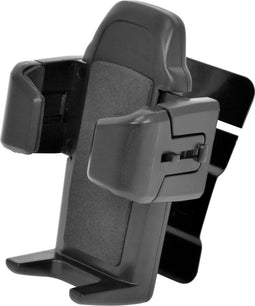 Carpoint Telefoonhouder - Zelfklevend of schroefbevestiging - Verstelbaar - Zwart