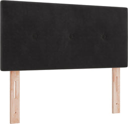vidaXL - Hoofdbord - Met - Knopen - Gequiltd - Zwart - 100 - cm - Fluweel