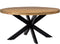 D - Livingfurn - Ronde Eetkamertafel - Mango Hout - 130 cm - Bruin