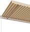 vidaXL - Luifel - automatisch - uittrekbaar - 450x350 - cm - geel - en - wit