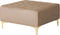 ABERDEEN - Hoekslaapbank ottomaan - Beige - Links - 267 cm - Fluweel