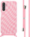 iMoshion Hoesje Geschikt voor Samsung Galaxy A25 Hoesje Met Koord - iMoshion Siliconen design hoesje met koord - Roze / Retro Pink
