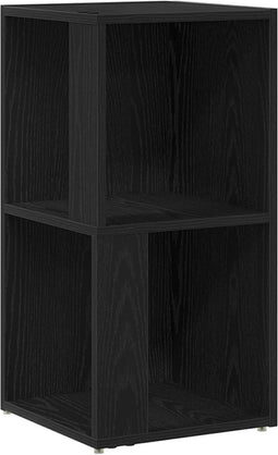 vidaXL - Hoekkast - Zwart - Eiken - 33x33x67 - cm - Bewerkte - Hout