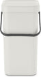 Brabantia Sort & Go Prullenbak - 12 liter - Afvalscheiding - Light Grey