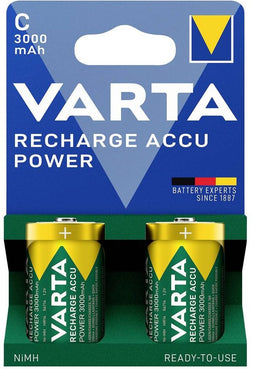 Varta 56714 101 412 - NiMH Accu C/HR14 3000mAh 1.2V - Pre-charged (2-pack)