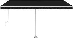 vidaXL - Luifel - vrijstaand - handmatig - uittrekbaar - 400x300 - cm - antraciet