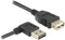 Delock 1m - USB 2.0-A verlengkabel - Easy-USB connector - Zwart
