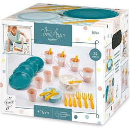Ecoiffier Picknick Speelset met Kartonnen Picknickmand, 32dlg.