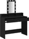 vidaXL - Kaptafel - met - LED - verlichting - - - Zwart - eiken - - - 100x41x140 - cm
