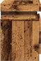 vidaXL - Nachtkastje - met - LED - 35x39x55 - cm - bewerkt - hout - oud - houtkleurig