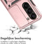 iMoshion Hoesje Geschikt voor Samsung Galaxy Z Fold 5 Hoesje - iMoshion Rugged Backcover met ring - Rosé Goud
