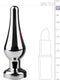 Zilveren puntige buttplug met steen