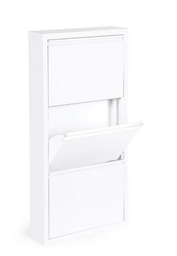 Bizzotto Eyvin schoenenrek - drie vakken - 50 x 15 x 106 cm - wit