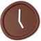 Ronde Klok Dieprood / Round Clock Deepred - Design klok Werkwaardig