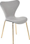 BOONVILLE - Eetkamerstoel - Lichtgrijs/Goud - Synthetisch materiaal