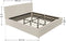 Juskys Salerno - Gestoffeerd Bed - Corduroy - 180x200cm - Beige