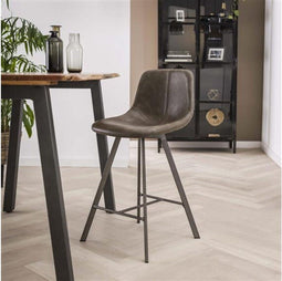 Barstoel ziggy plat frame - taupe (set van 4)