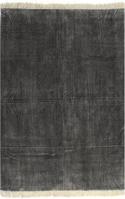 vidaXL - Kelim - vloerkleed - 120x180 - cm - katoen - antraciet