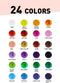 HIMI Gouache - set van 24 kleuren - 30ml per kleur - Ice Blue Limited edition (24 stuks)