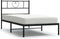 vidaXL - Bedframe - met - hoofdbord - metaal - zwart - 75x190 - cm