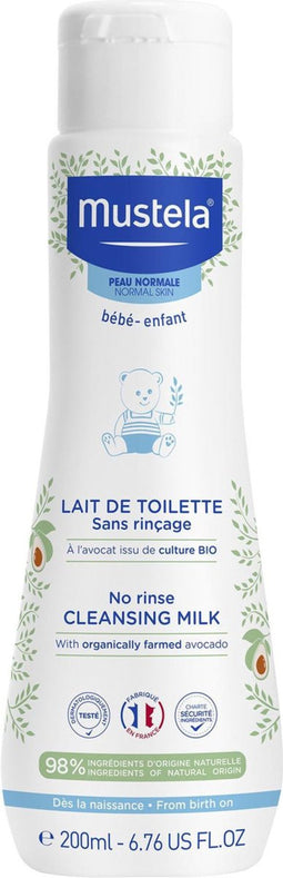 Mustela Reinigingsmelk Zonder Spoeling Droge Huid 200 ml