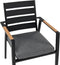 TAVIANO - Tuinstoel set van 6 - Zwart - Aluminium