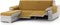 Bankbedekking Eysa NORUEGA Mosterd 100 x 110 x 240 cm
