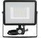 VT-50-S 50W SMD PIR SENSOR FLOODLIGHT WITH SAMSUNG CHIP COLORCODE:3000K BLACK BODY GREY GLASS
