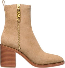 Michael Kors Regan Mid Bootie - Enkellaars Dames - Suède - Camel - Maat 39