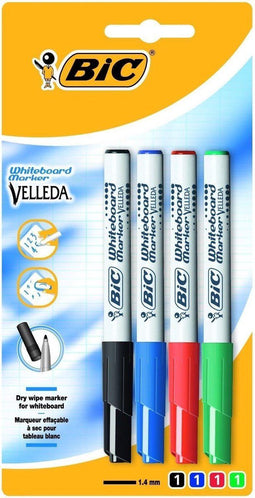 Blister 4 BIC Whiteboard Marker Velleda 1741 blister assorti