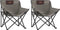 vidaXL Campingstoelen 2 st met vakje inklapbaar grijs